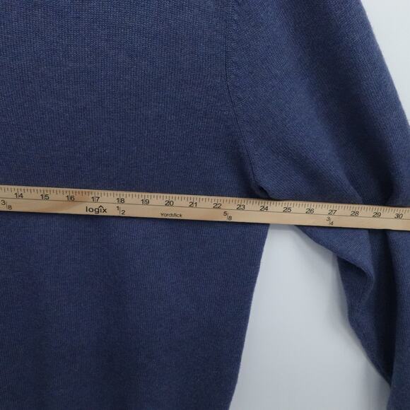 Brooks Brothers Sweater Mens XL Blue Merino Wool Pullover Italian Knit Casual - Picture 5 of 10